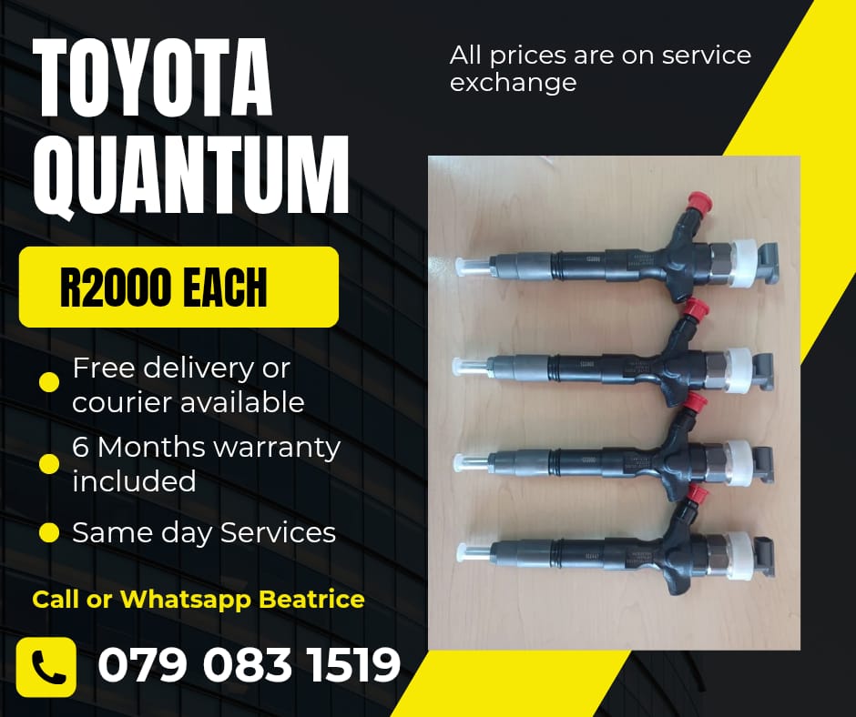 TOYOTA QUANTUM INJECTORS FOR SALE WITH WARRANTY INCLUDED - Private Seller TOYOTA QUANTUM INJECTORS FOR SALE WITH WARRANTY INCLUDED - Private Seller