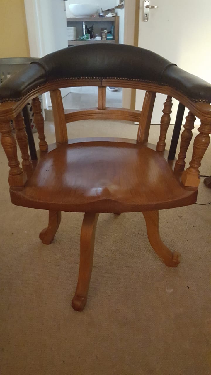 brown captains chair