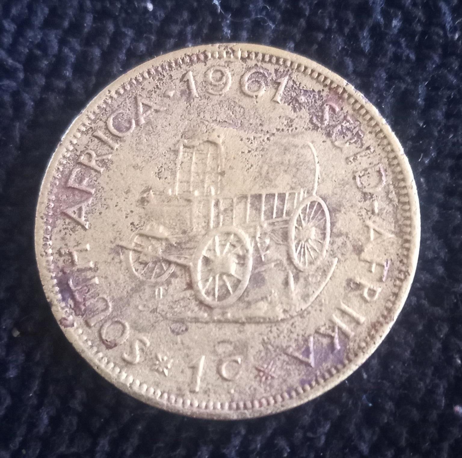 I AM SELLING MY OLD 1961 SA RARE 1C COIN I AM SELLING MY OLD 1961 SA RARE 1C COIN