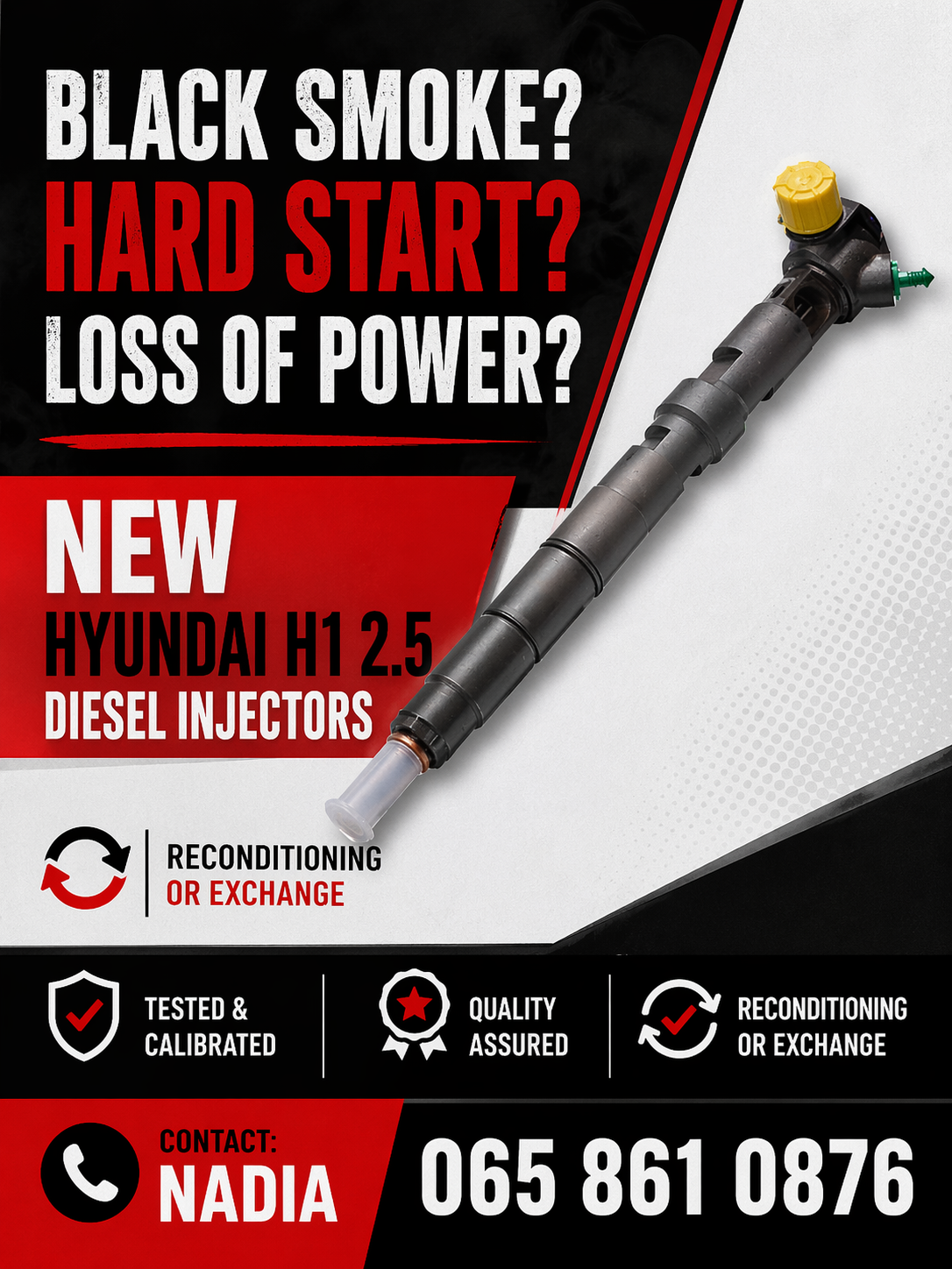 NEW DIESEL INJECTORS FOR SALE FOR NEW HYUNDAI H1 - Private Seller NEW DIESEL INJECTORS FOR SALE FOR NEW HYUNDAI H1 - Private Seller