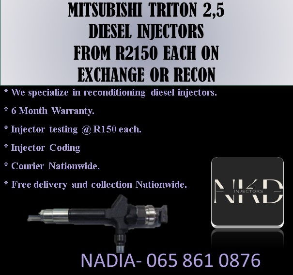 Mitsubishi Triton diesel injectors for sale or we refurbish the originals - Private Seller Mitsubishi Triton diesel injectors for sale or we refurbish the originals - Private Seller