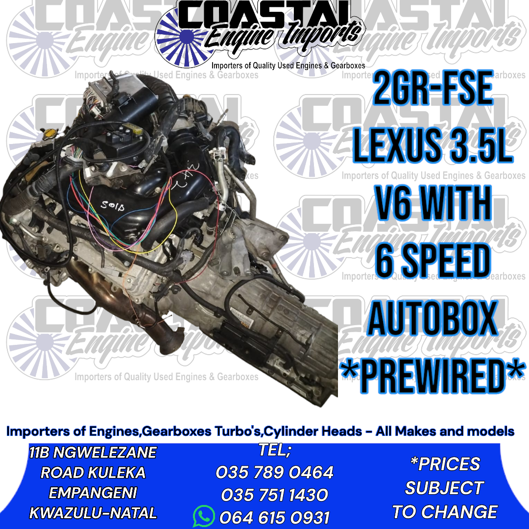 LEXUS 3.5 V6 2GR-FSE ENGINE WITH 6 SPEED AUTO BOX *PREWIRED* - Private Seller