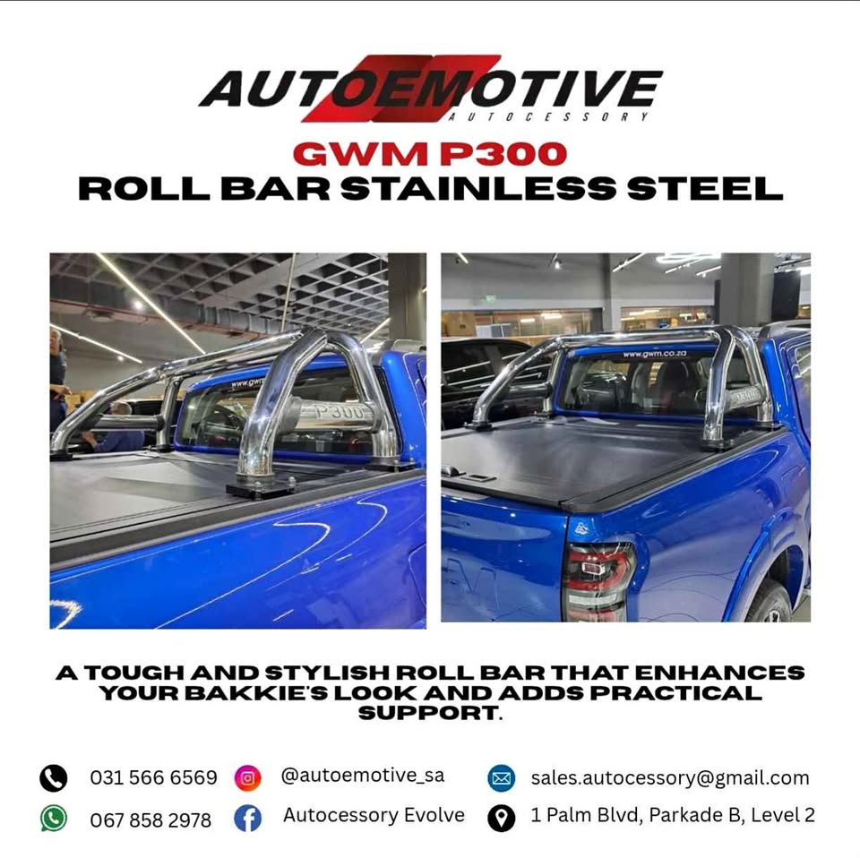 GWM P300 ROLL BAR STAINLESS STEEL COMPATIBLE - Private Seller GWM P300 ROLL BAR STAINLESS STEEL COMPATIBLE - Private Seller