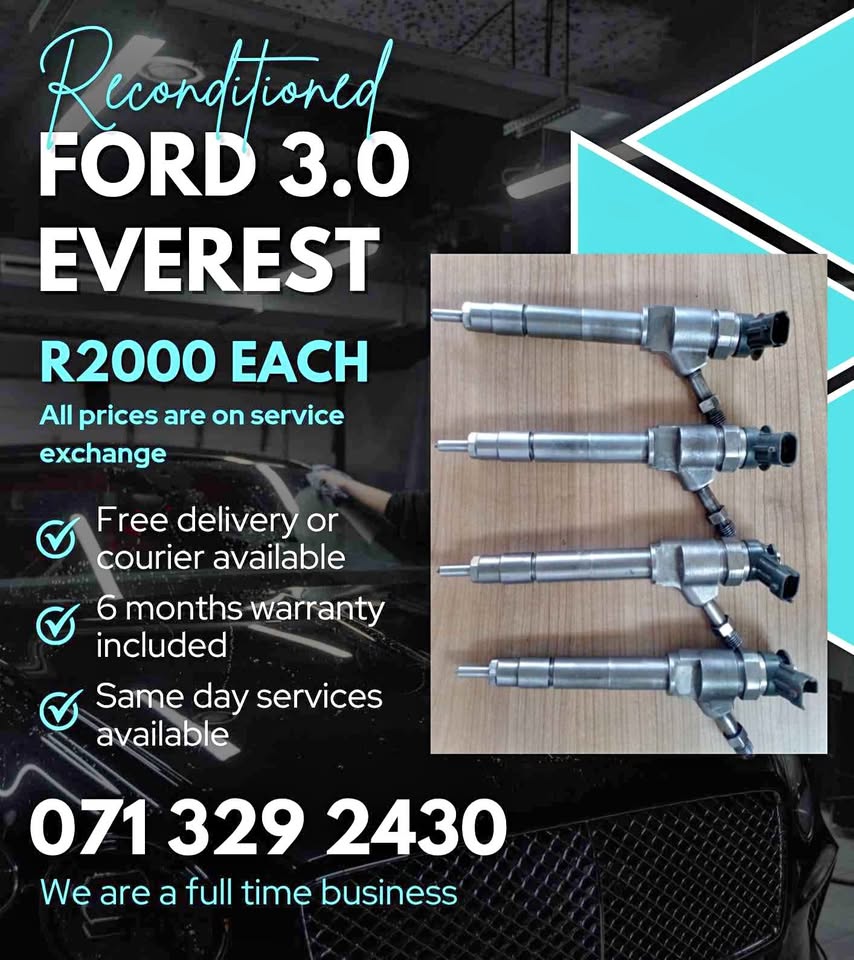 FORD EVEREST 3.0 DIESEL INJECTORS FOR SALE WITH WARRANTY