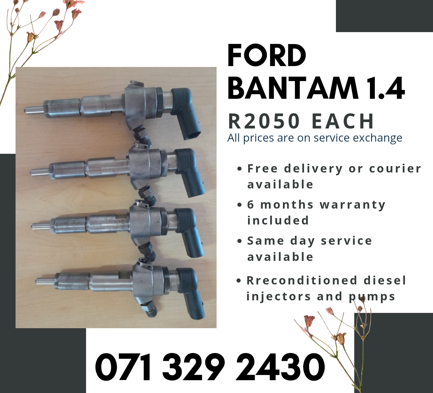 FORD BANTAM 1.4 INJECTORS FOR SALE WITH WARRANTY INCLUDED - Private Seller FORD BANTAM 1.4 INJECTORS FOR SALE WITH WARRANTY INCLUDED - Private Seller