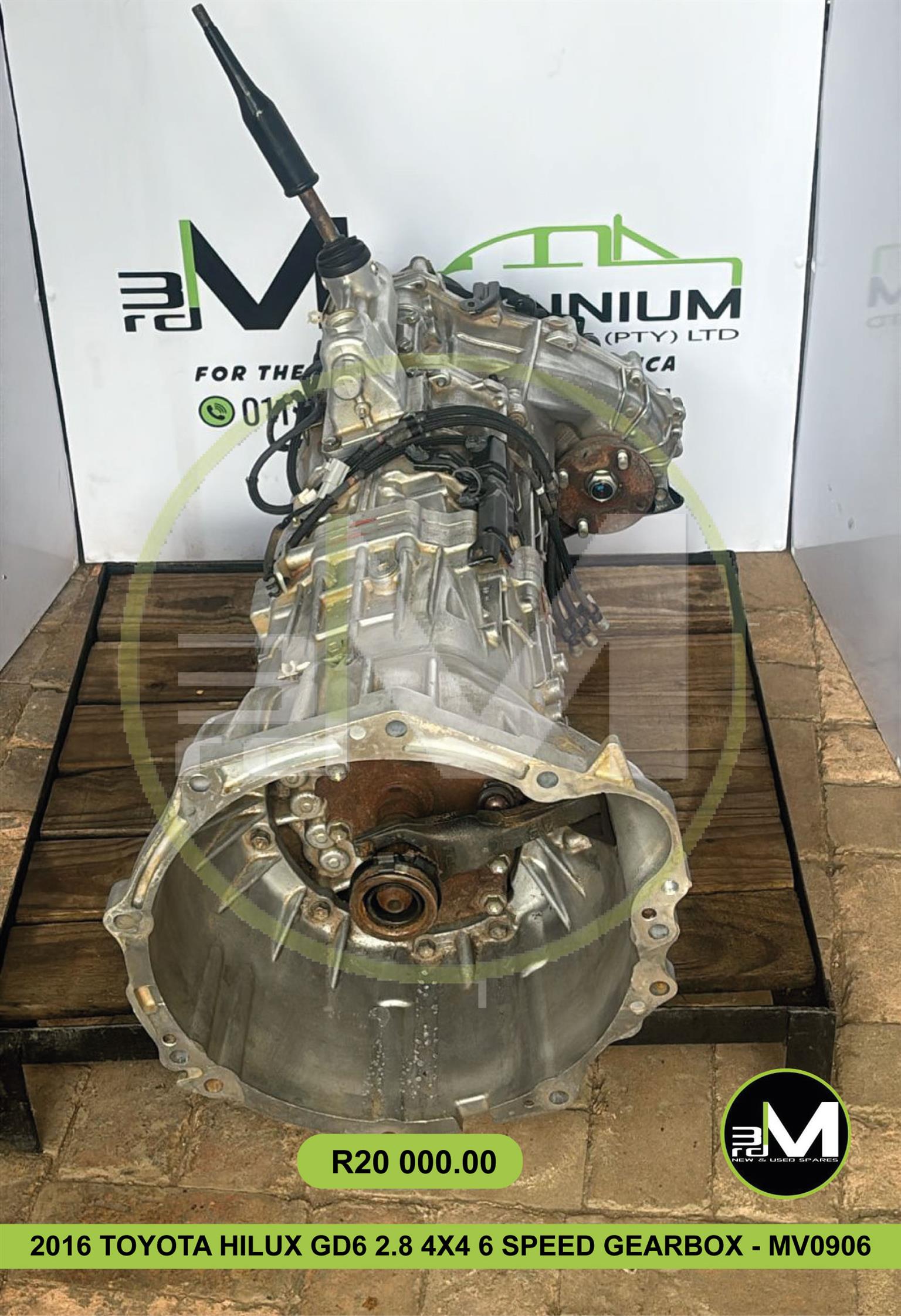 Used 2016 TOYOTA HILUX GD6 2.8 4X4 6 SPEED GEARBOX - MV0906 for