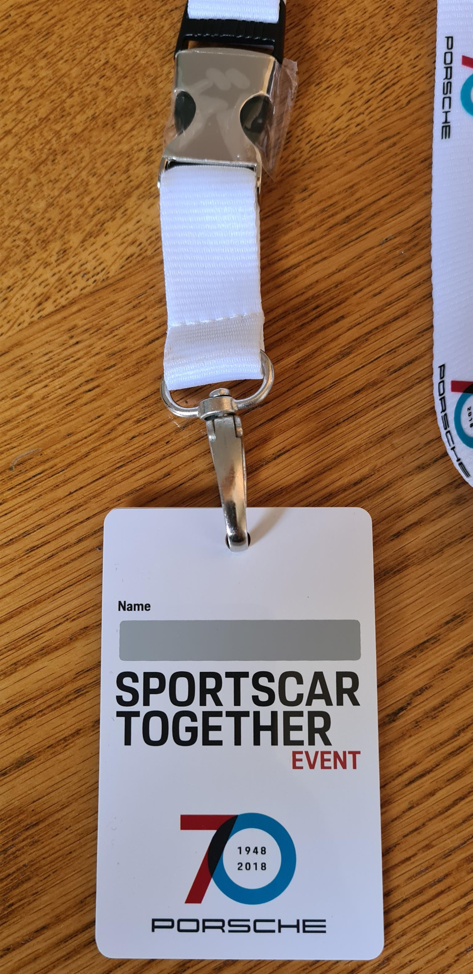 Porsche 70th Anniversary Lanyard / Keychain (Collectors Item)