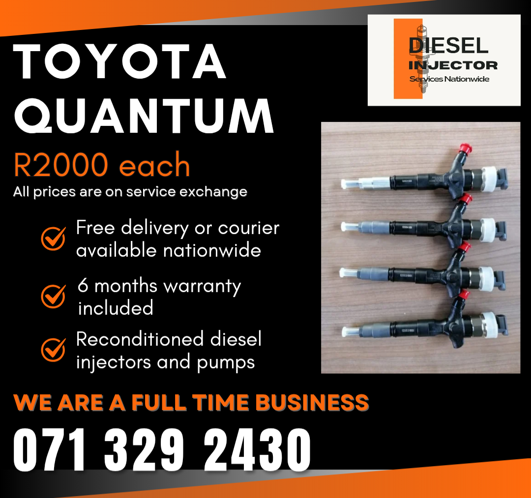 TOYOTA QUANTUM INJECTORS FOR SALE - Private Seller TOYOTA QUANTUM INJECTORS FOR SALE - Private Seller