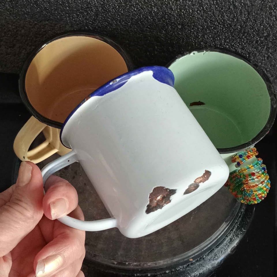 Three Enamel Mug