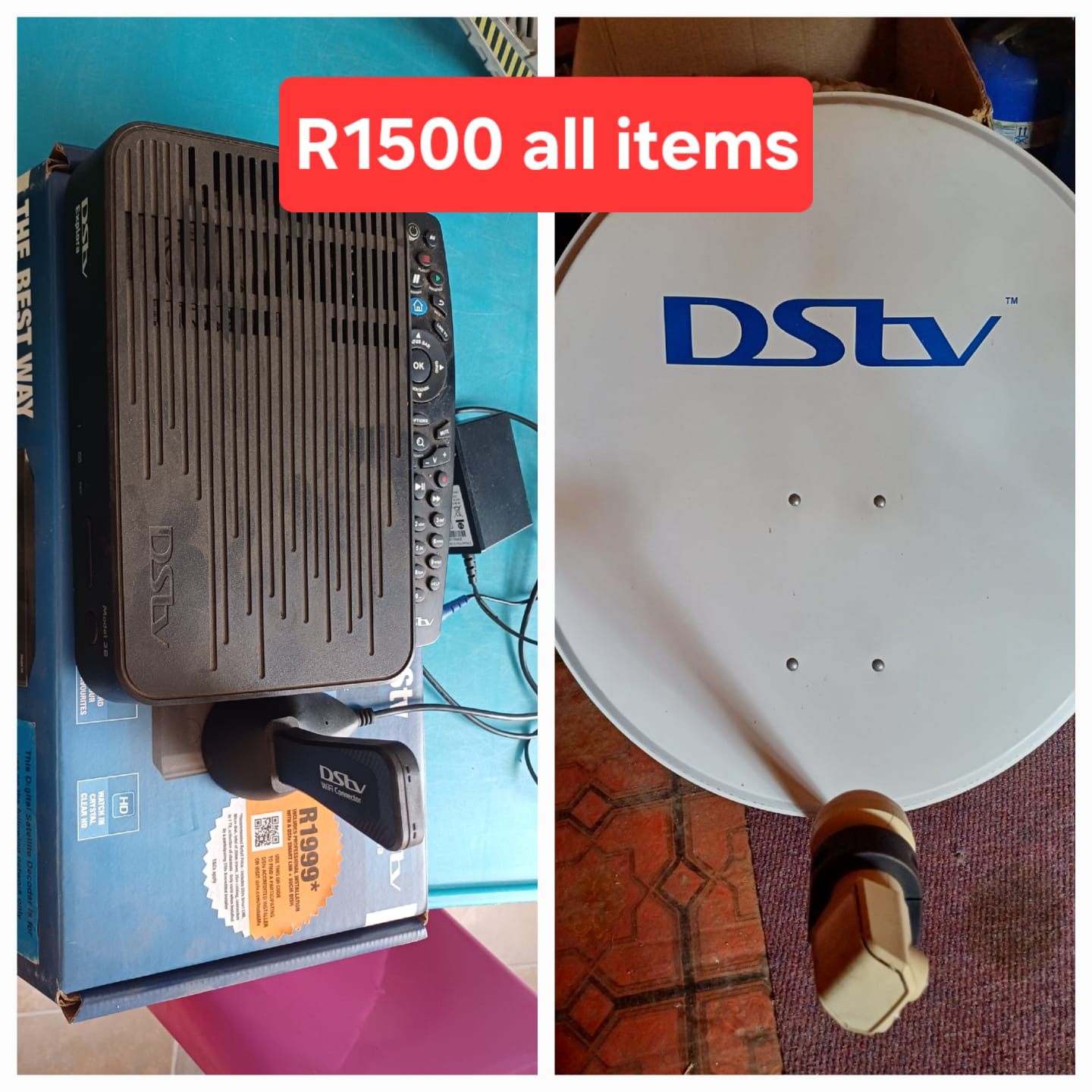 DSTV decoder with dish DSTV decoder with dish