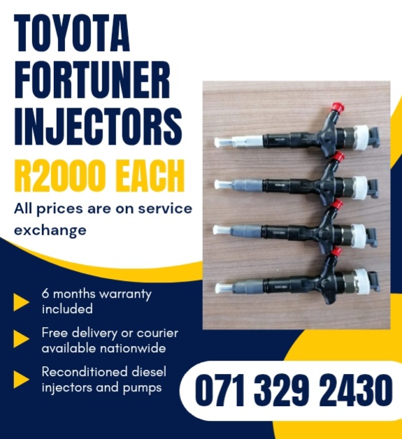 TOYOTA FORTUNER INJECTORS FOR SALE WITH WARRANTY - Private Seller TOYOTA FORTUNER INJECTORS FOR SALE WITH WARRANTY - Private Seller