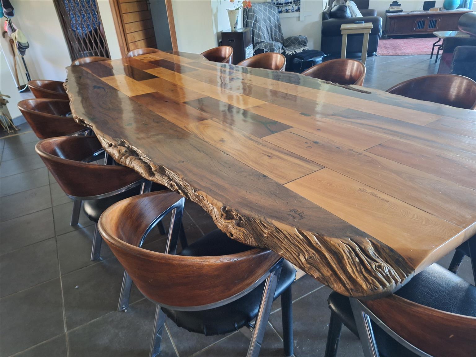 Unique handmade wood table. Masterpuece