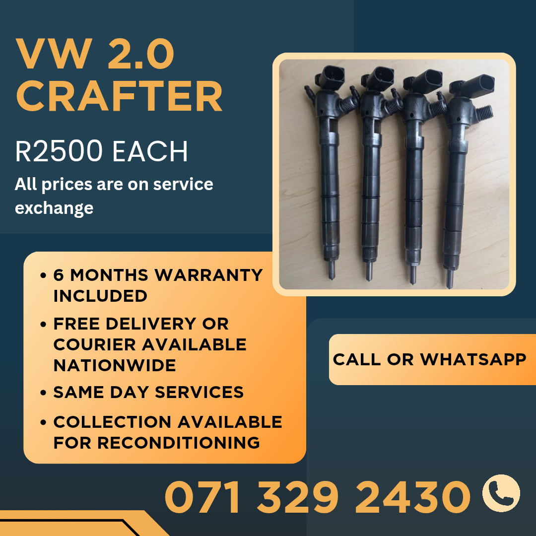 VW CRAFTER 2.0 DIESEL INJECTORS FOR SALE WITH WARRANTY - Private Seller VW CRAFTER 2.0 DIESEL INJECTORS FOR SALE WITH WARRANTY - Private Seller