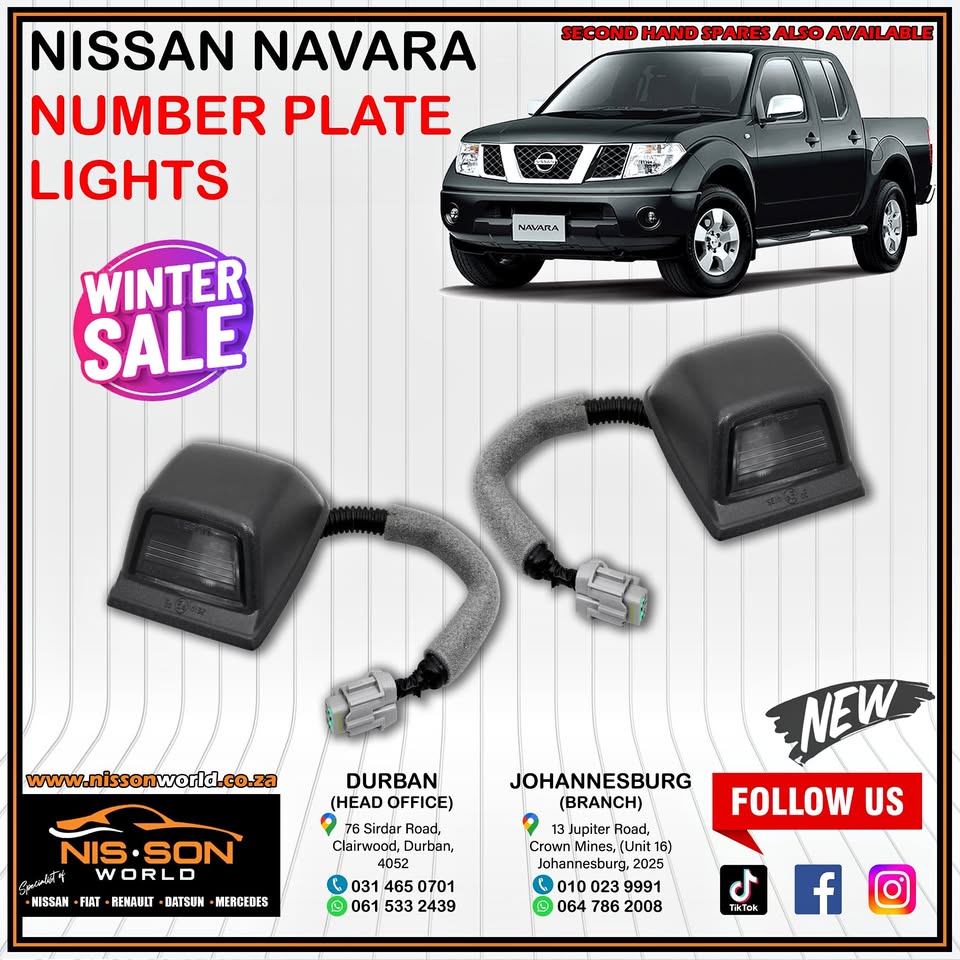 NISSAN NAVARA NUMBER PLATE LIGHTS