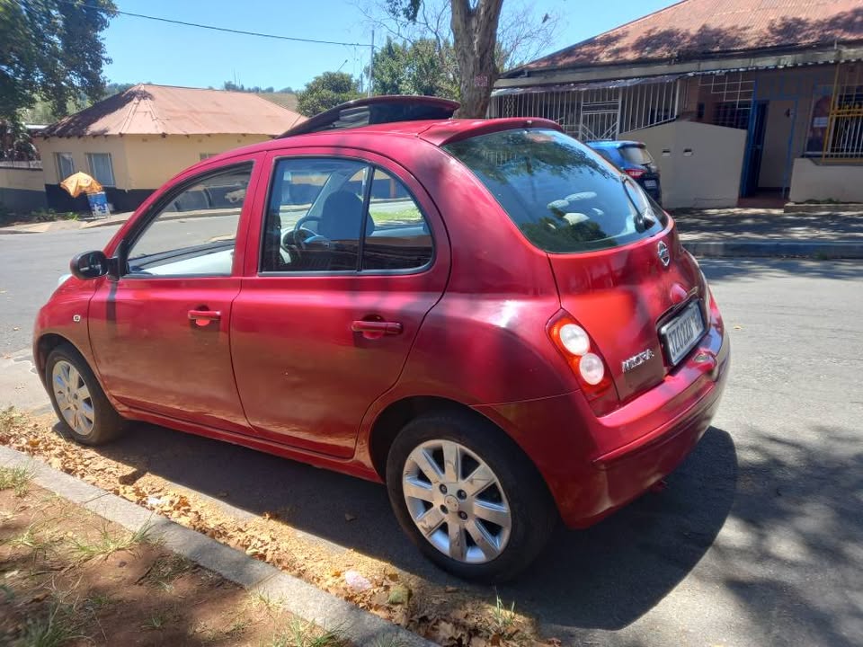 2008 NISSAN MICRA 1.2 PETROL,  MANUAL TRANSMISSION, MAROON COLOR, MILEAGE