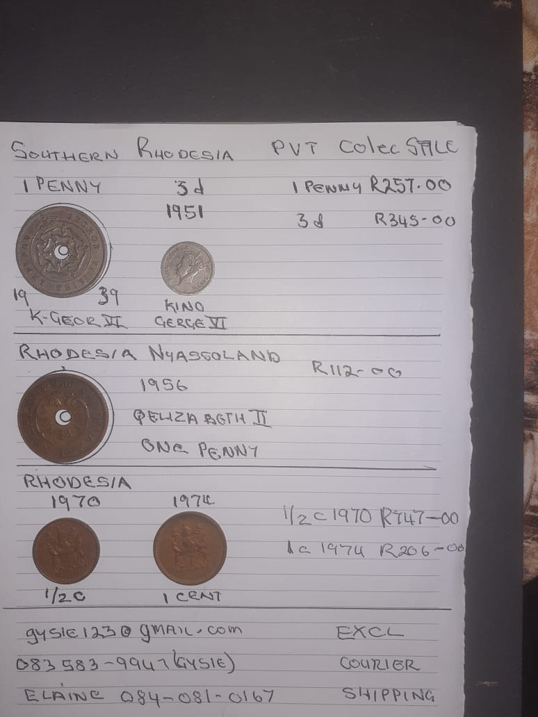 P.v.t coin collection