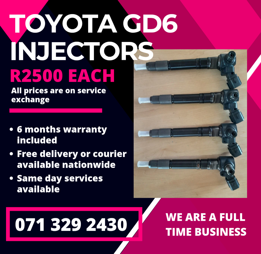 TOYOTA GD6 INJECTORS FOR SALE WITH WARRANTY TOYOTA GD6 INJECTORS FOR SALE WITH WARRANTY