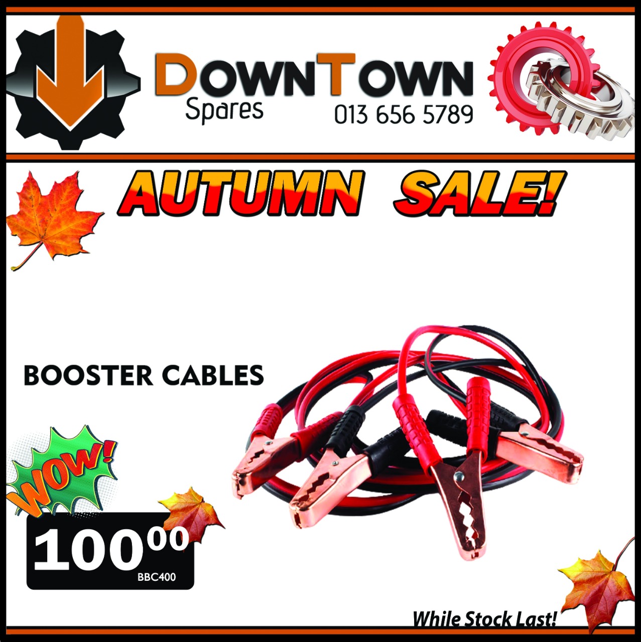 Booster Cables ONLY R100!