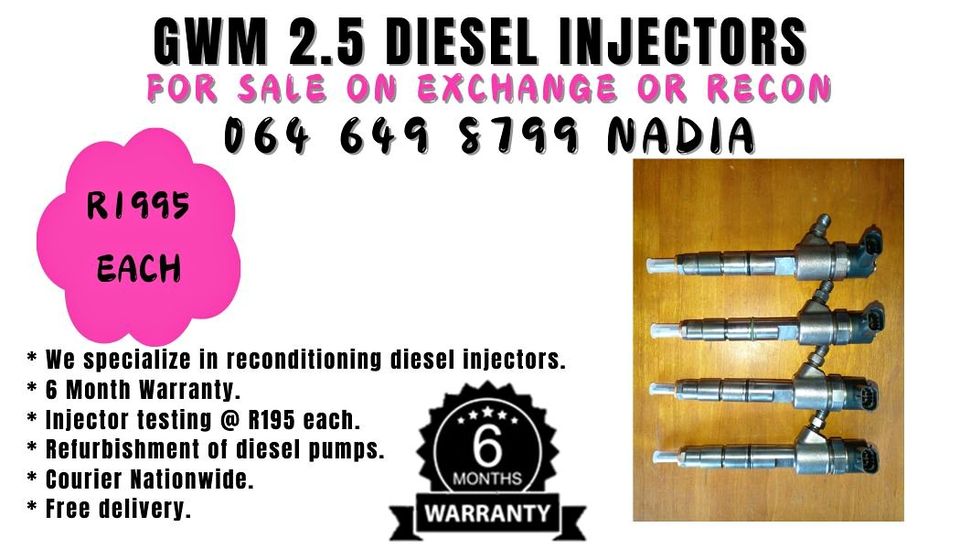 GWM 2.5 STEED DIESEL INJECTORS FOR SALE - Private Seller GWM 2.5 STEED DIESEL INJECTORS FOR SALE - Private Seller