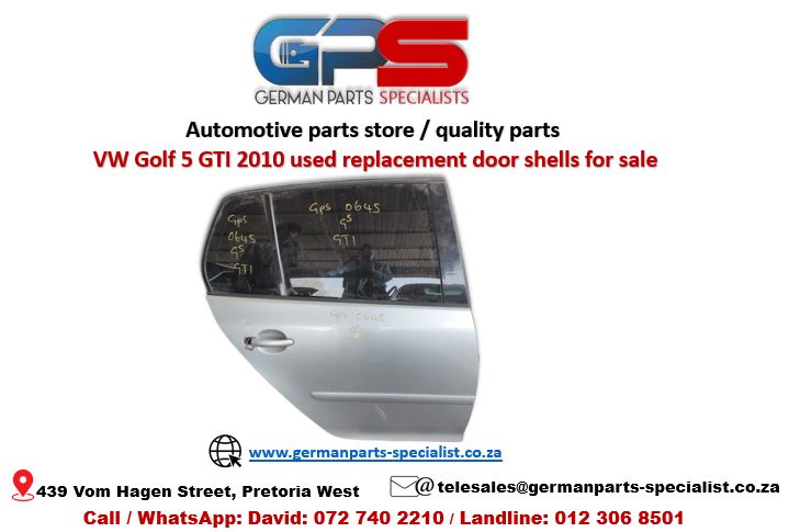 VW Golf 5 GTI 2010 used replacement door shells for sale - Private Seller VW Golf 5 GTI 2010 used replacement door shells for sale - Private Seller