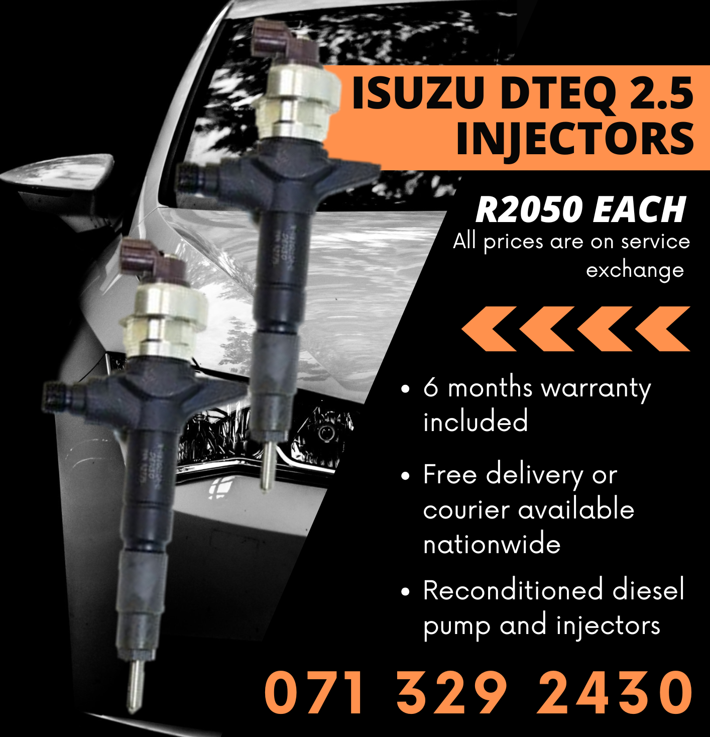 ISUZU DTEQ 2.5 INJECTORS FOR SALE WITH WARRANTY INCLUDED - Private Seller