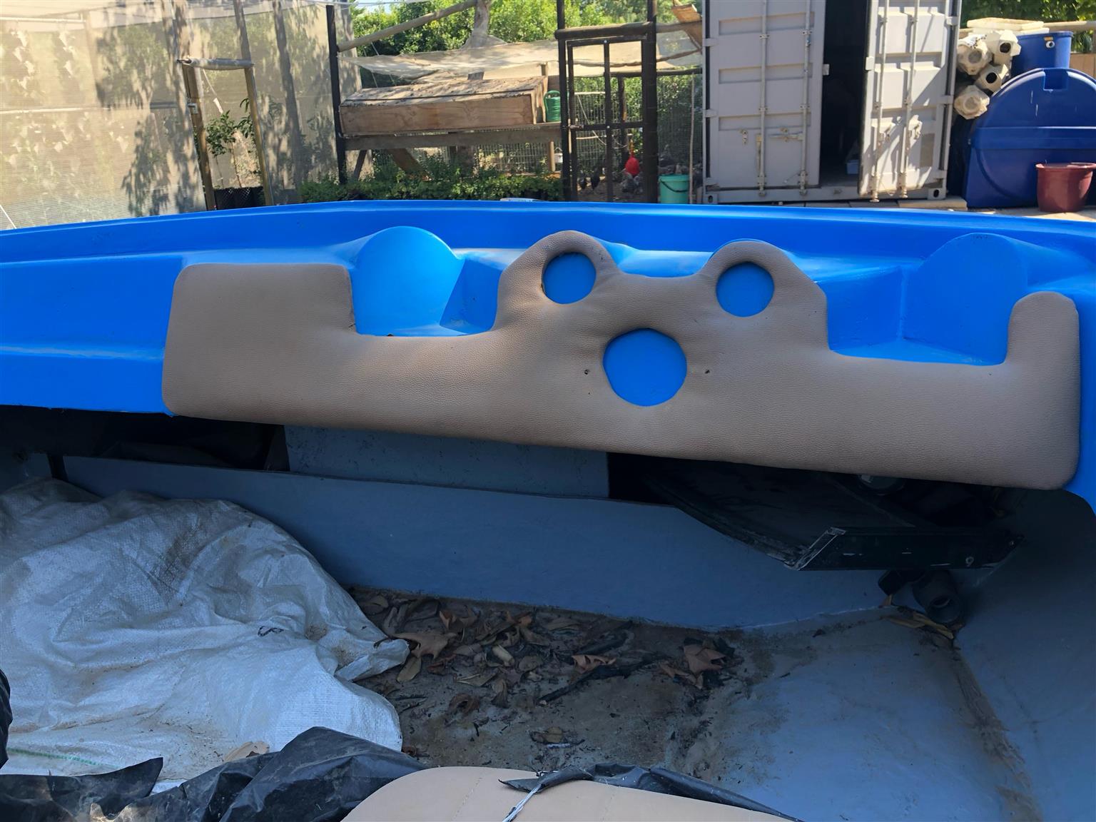 Speedboat project, checkmate sportfire, registered trailer, rebuilt transom