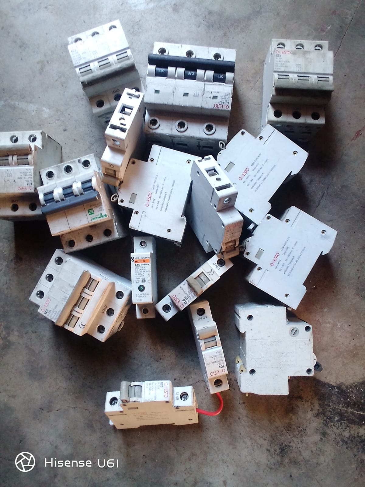 Access control keypad and HIKVISION digital video recorder and circuit breakers