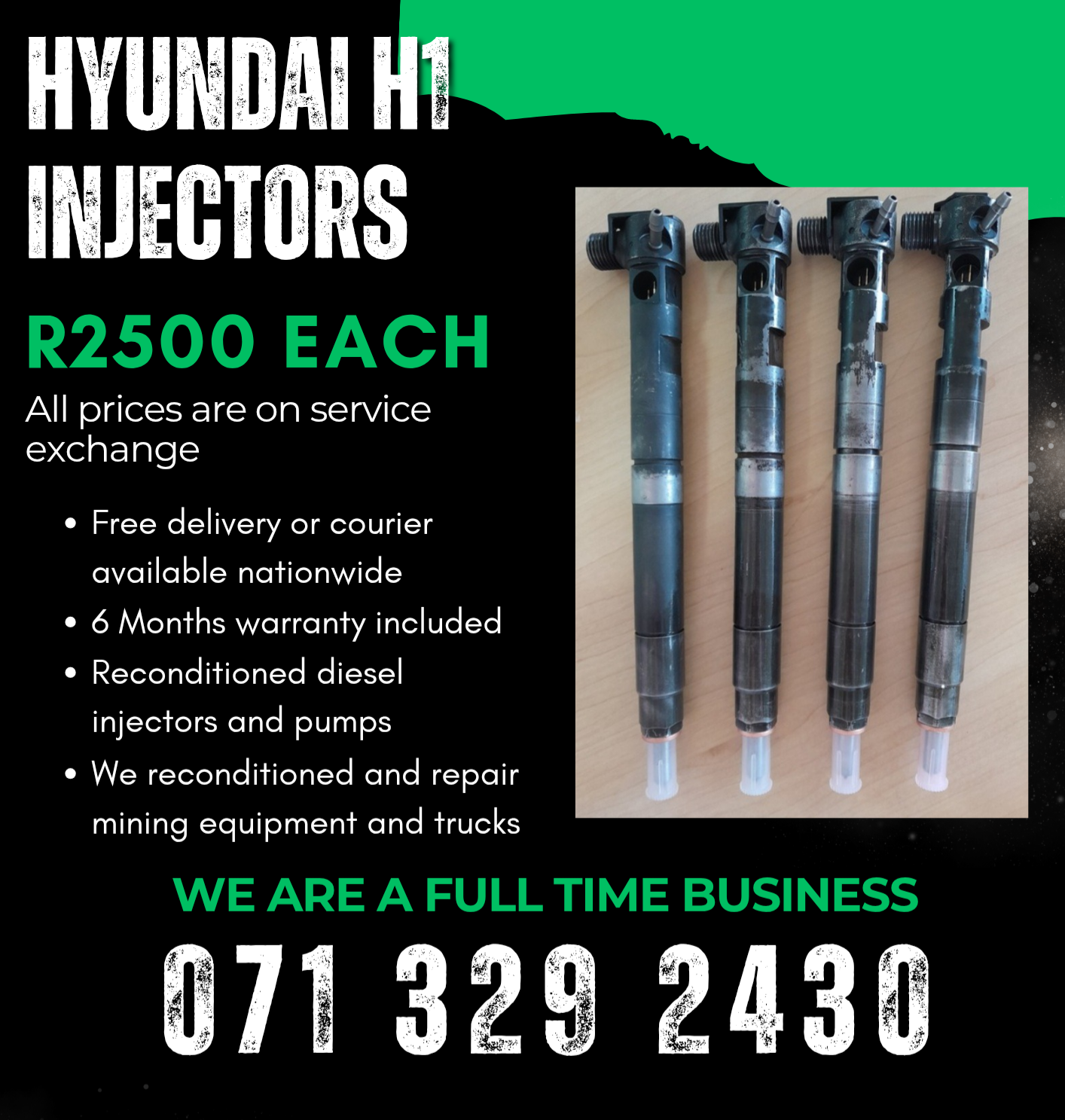HYUNDAI H1 INJECTORS FOR SALE WITH WARRANTY - Private Seller HYUNDAI H1 INJECTORS FOR SALE WITH WARRANTY - Private Seller