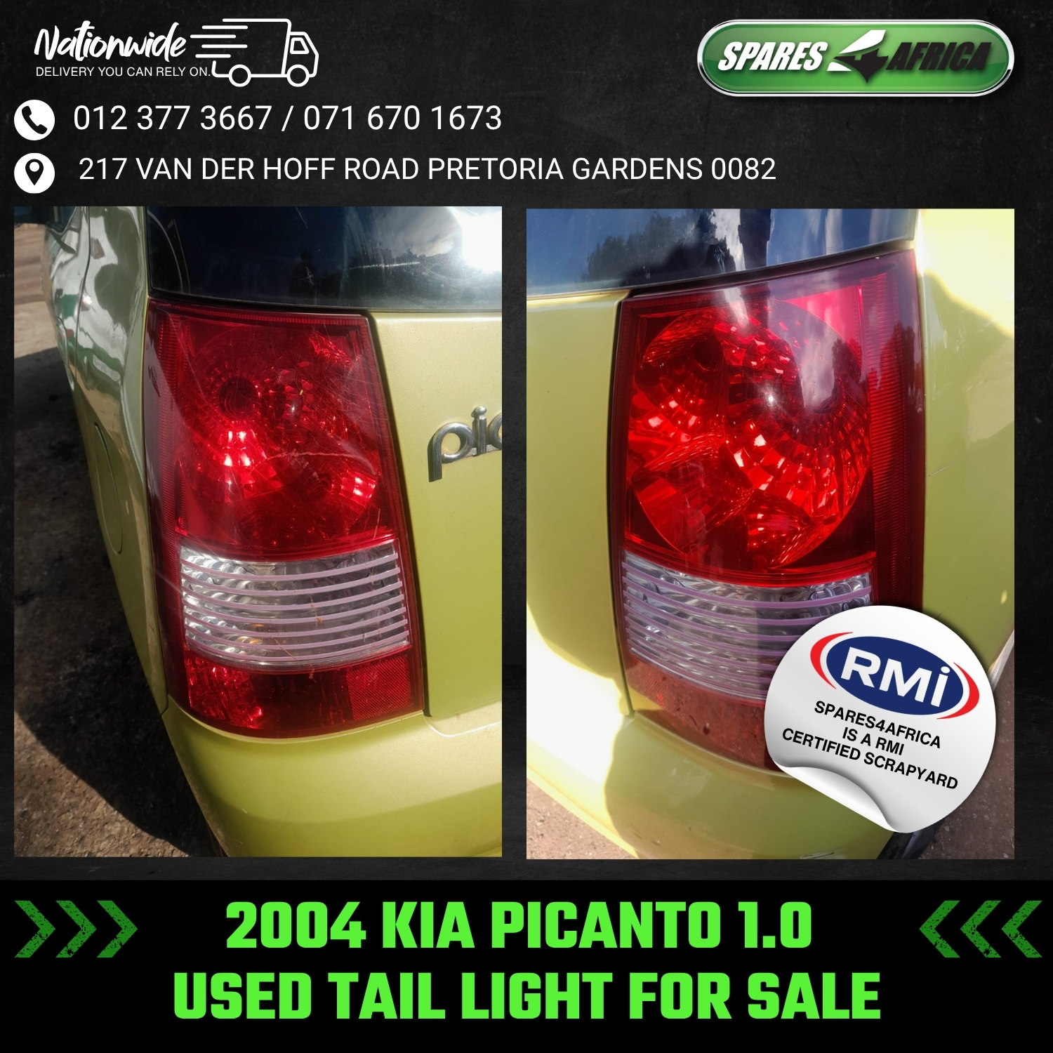 2004 KIA PICANTO 1.0 TAIL LIGHT – USED FOR SALE - Private Seller 2004 KIA PICANTO 1.0 TAIL LIGHT – USED FOR SALE - Private Seller