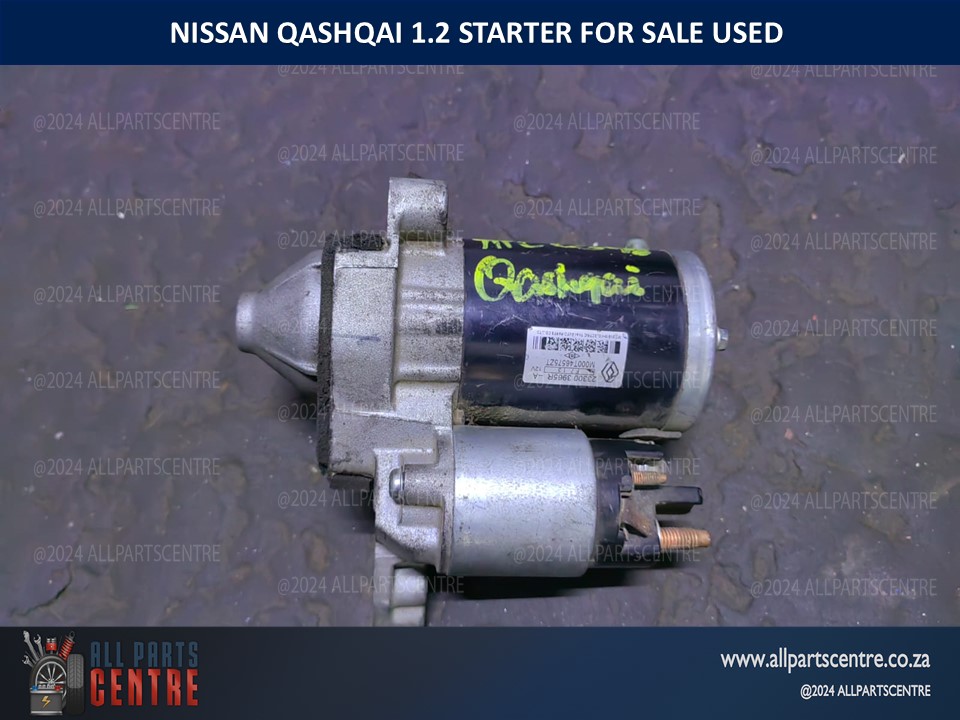 Nissan Qashqai 1.2 starter for sale used Nissan Qashqai 1.2 starter for sale used