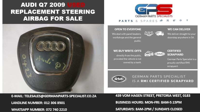 AUDI Q7 2009 USED REPLACEMENT STEERING AIRBAG FOR SALE - Private Seller AUDI Q7 2009 USED REPLACEMENT STEERING AIRBAG FOR SALE - Private Seller