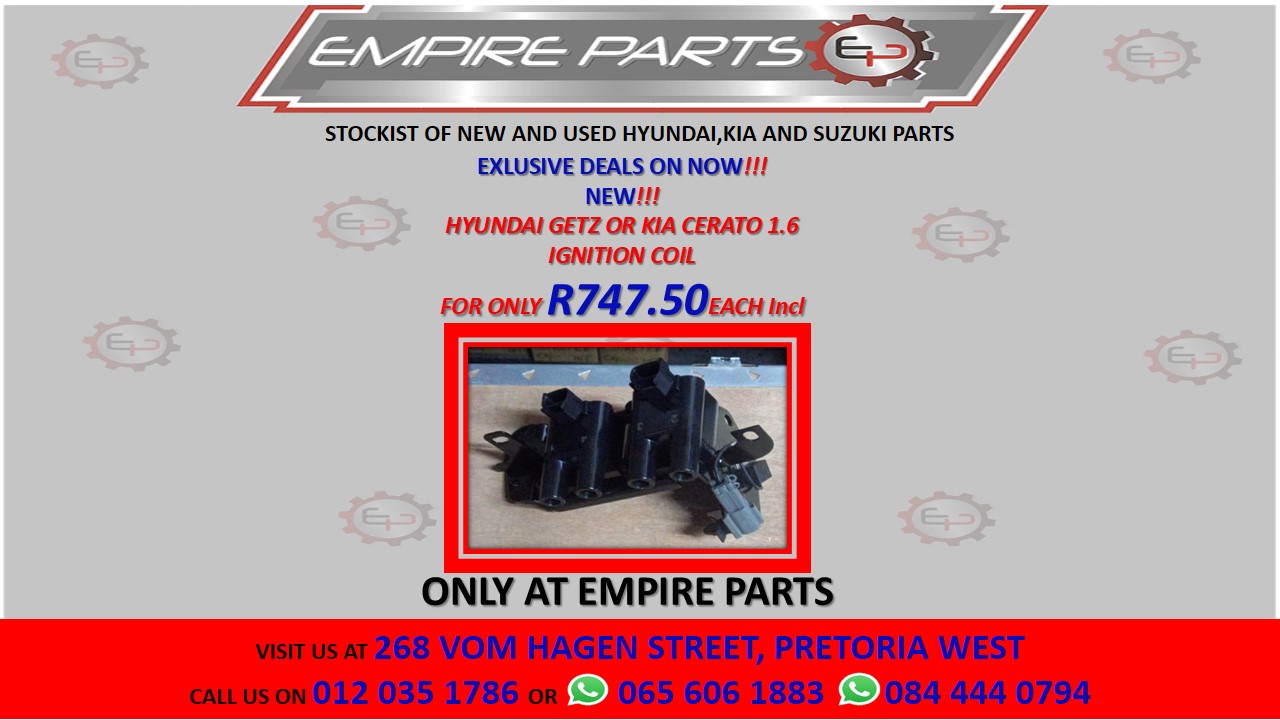 HYUNDAI GETZ OR KIA CERATO 1.6 IGNITION COIL - Private Seller HYUNDAI GETZ OR KIA CERATO 1.6 IGNITION COIL - Private Seller