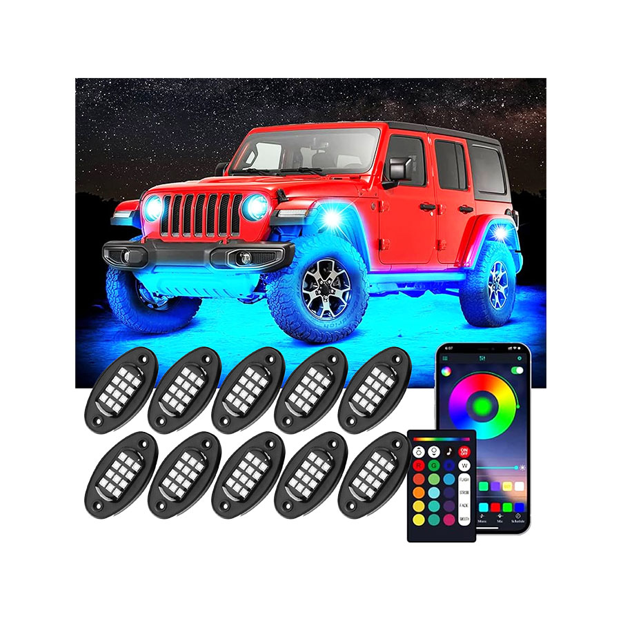 LED RockLights Undercar Lighitng Kit – with Mobile App Control (10 light set) LED RockLights Undercar Lighitng Kit – with Mobile App Control (10 light set)