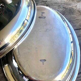 Silver plated Oval Serving Dish - Walker & Hall