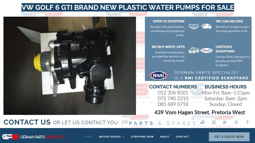 VW GOLF 6 GTI BRAND NEW PLASTIC WATER PUMPS FOR SALE - Private Seller