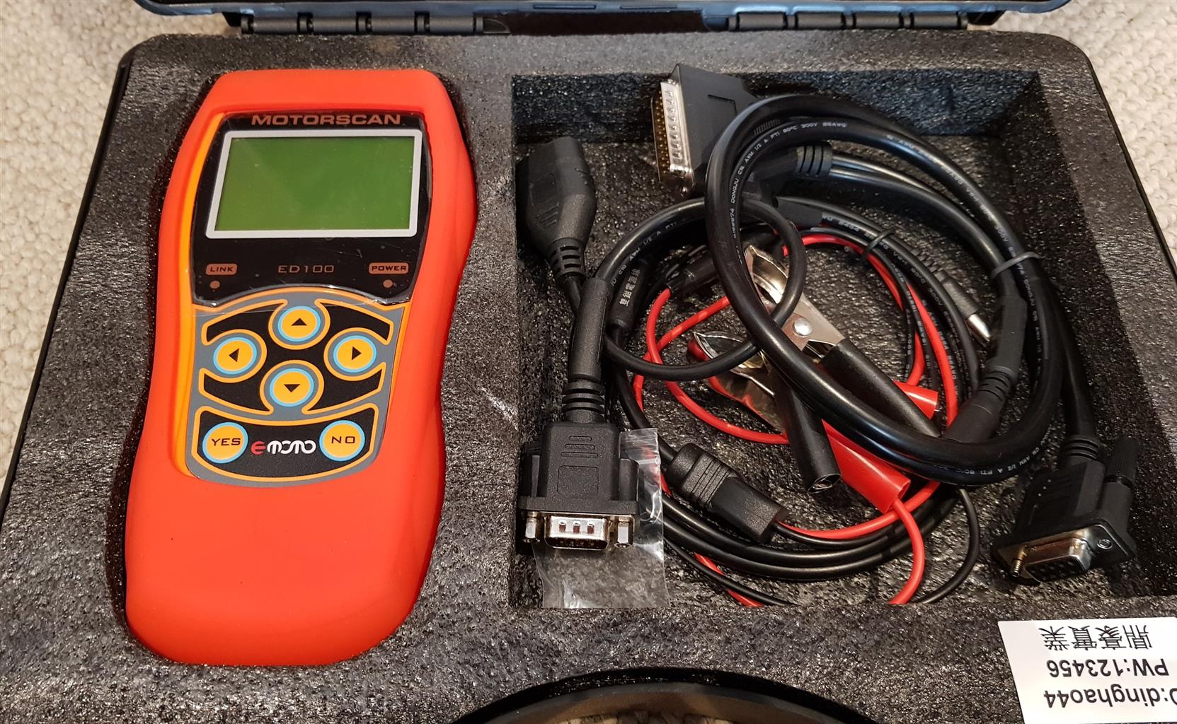Sym Motorscan ED100 digital diagnostic tool for Sym electrical fuel injection;