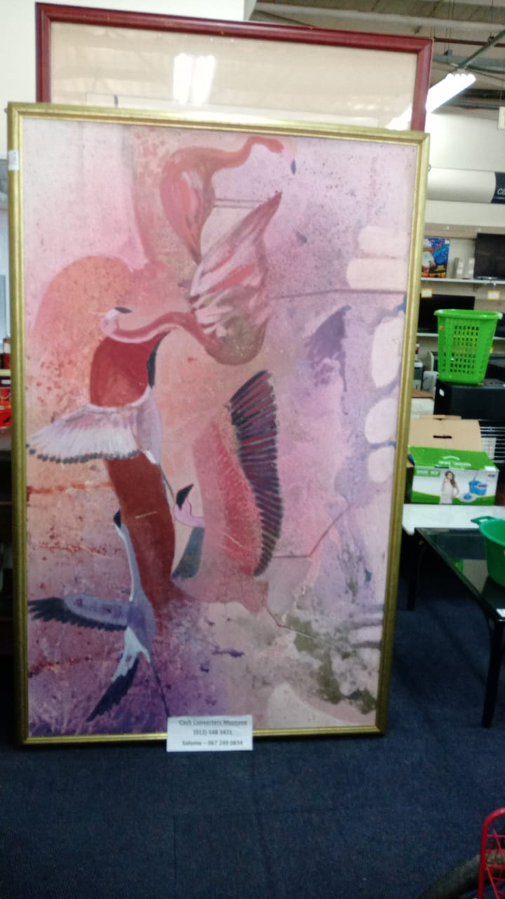 Art - Flamingos and Pandas