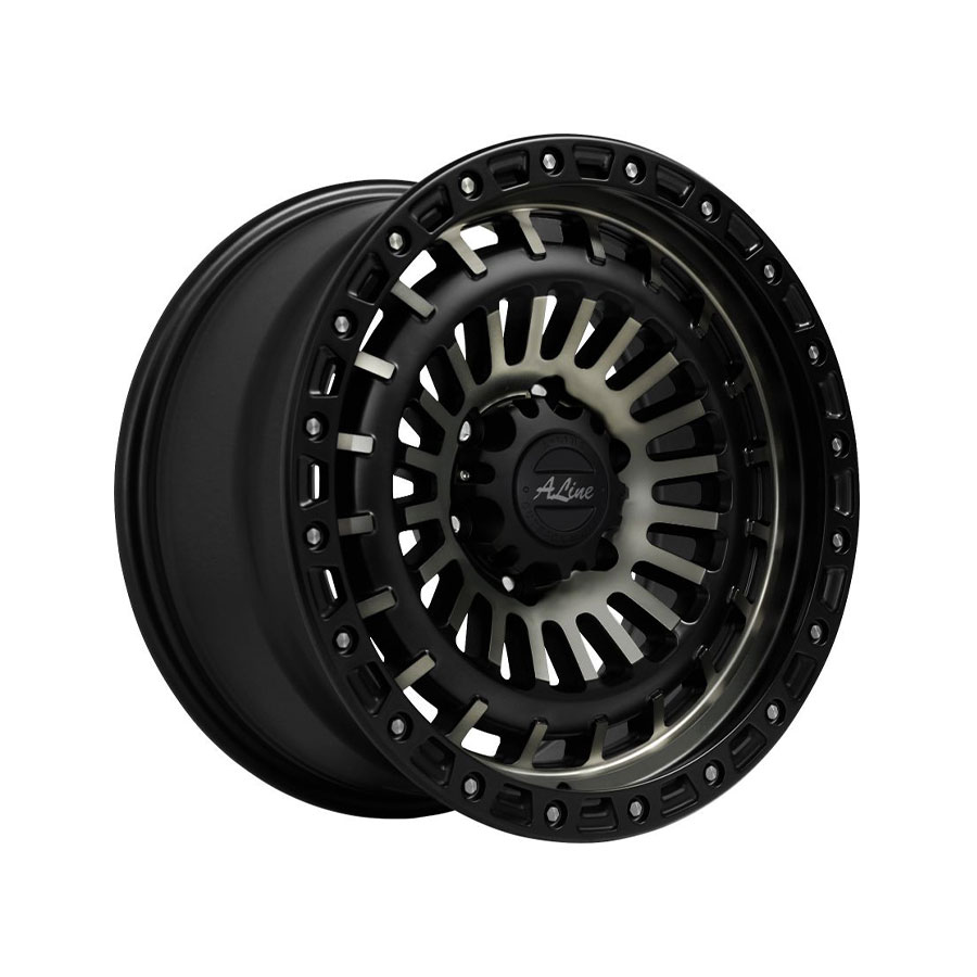 17″ A-Line Block 6/139 Satin Black Tint Alloy Wheels