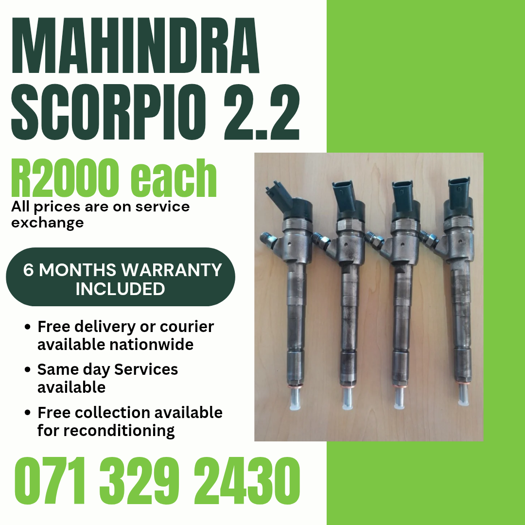 MAHINDRA SCORPIO 2.2 INJECTORS FOR SALE WITH WARRANTY - Private Seller MAHINDRA SCORPIO 2.2 INJECTORS FOR SALE WITH WARRANTY - Private Seller