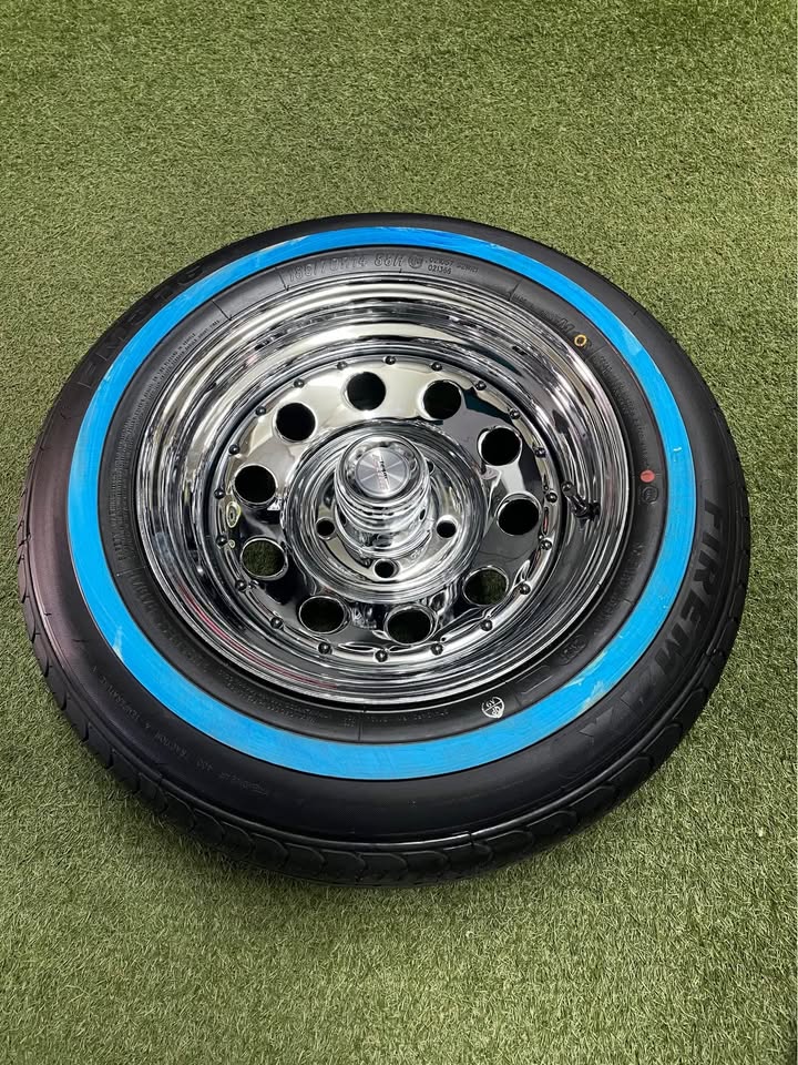 14 INCH CHROME MODULA RIM SET 185/70/14 WHITE WALL TYRES | Junk Mail ...