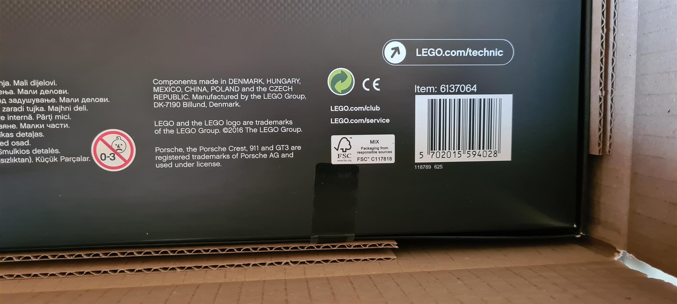 Lego 42056 Technic Porsche 911 GT3 RS (Factory Sealed) Rare Collectors Set