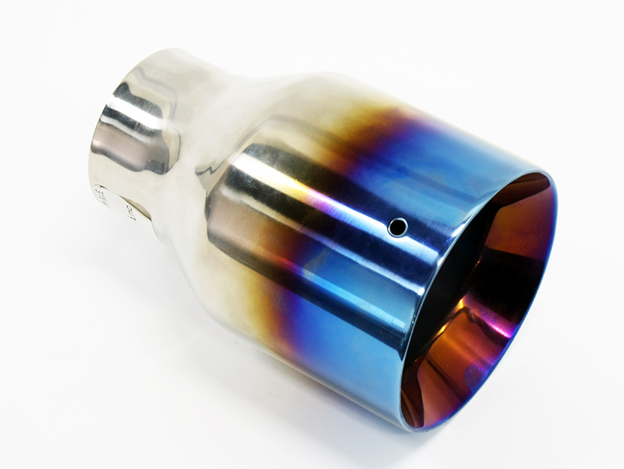 F1x Senna Burnt Look Chrome Exhaust Tailpipe (101mm)