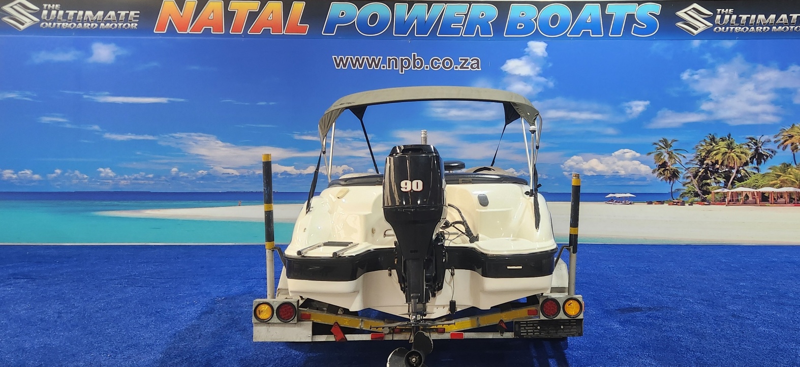 SENSATION 1450 SPORT ON TRAILER 90 HP MERCURY TRIM