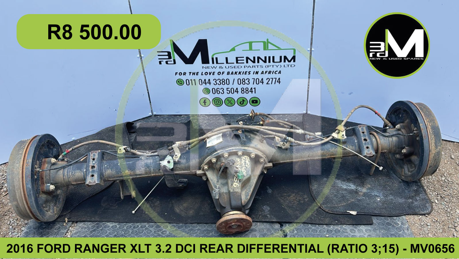2016 FORD RANGER XLT 3.2 DCI REAR DIFFERENTIAL (RATIO 3:15) - MV0656 - Private Seller 2016 FORD RANGER XLT 3.2 DCI REAR DIFFERENTIAL (RATIO 3:15) - MV0656 - Private Seller