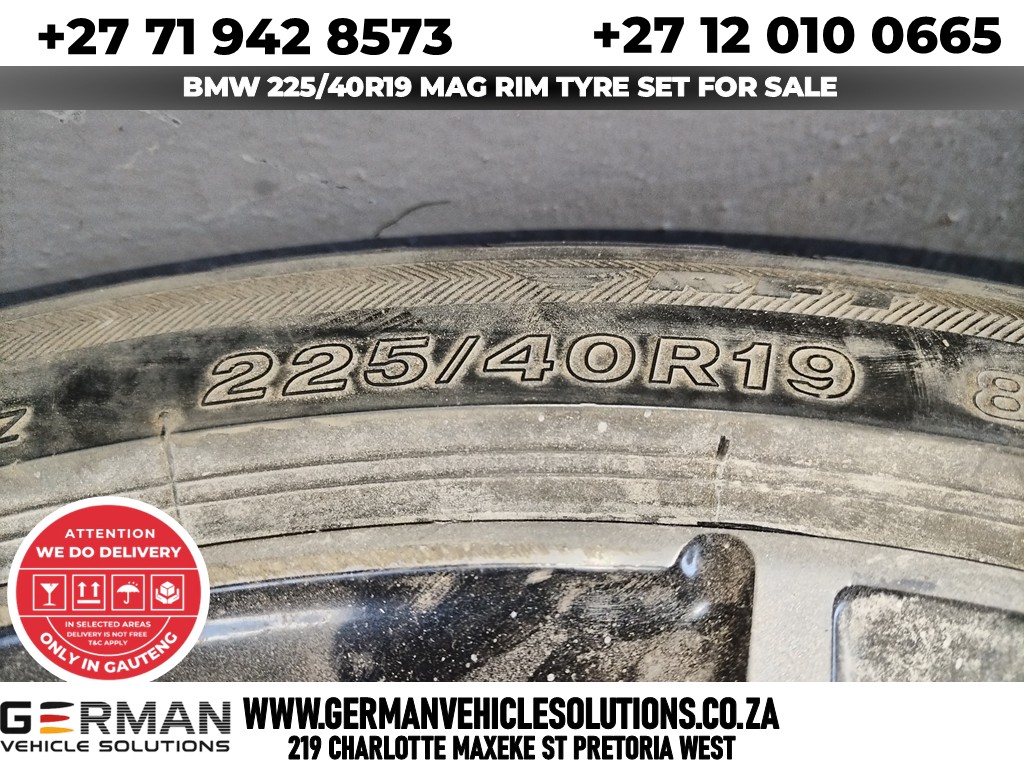 BMW 225/40R19 mag rim tyre set for sale