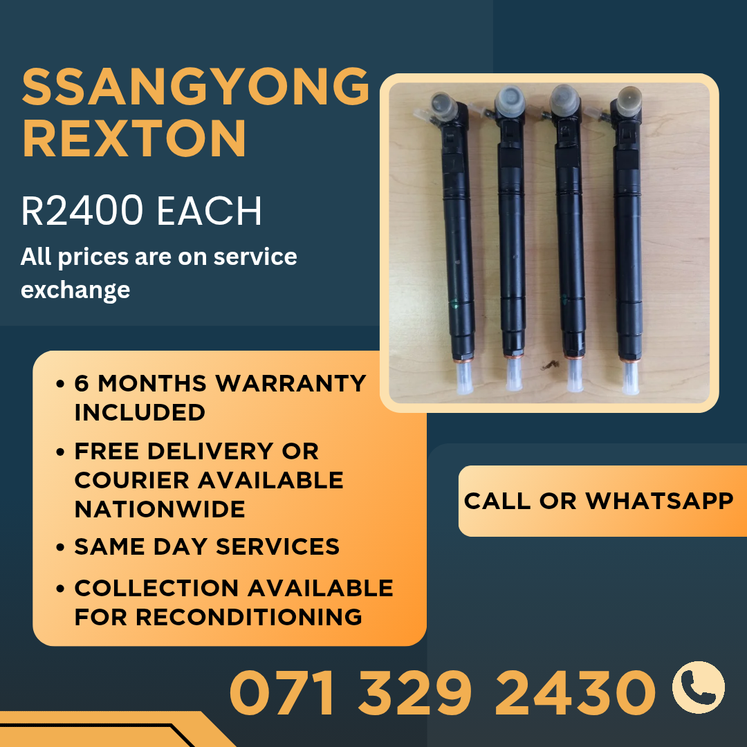 SSANGYONG REXTON DIESEL INJECTORS FOR SALE WITH WARRANTY - Private Seller SSANGYONG REXTON DIESEL INJECTORS FOR SALE WITH WARRANTY - Private Seller