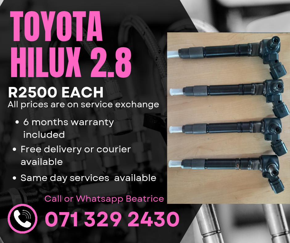 TOYOTA HILUX 2.8 INJECTORS FOR SALE WITH WARRANTY