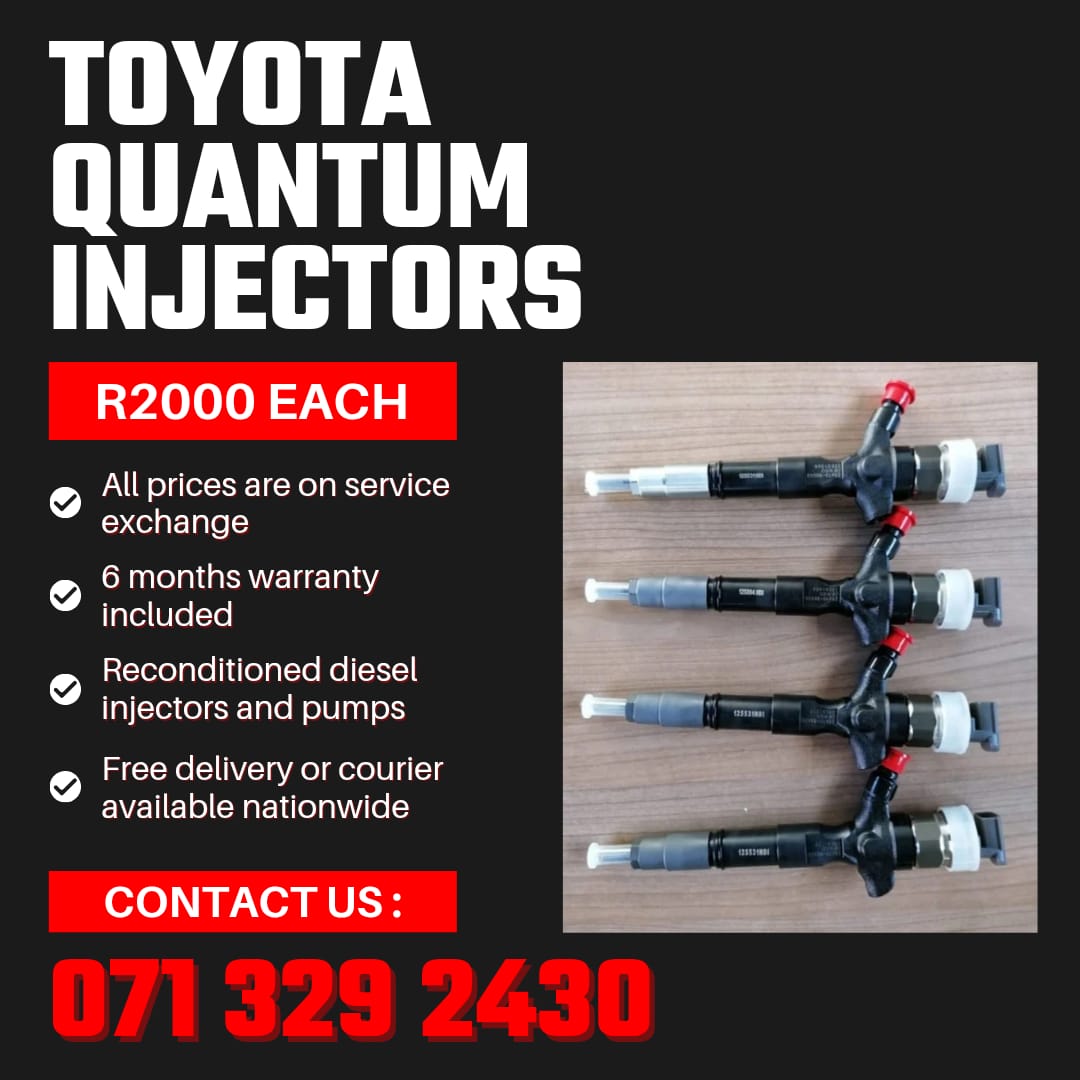TOYOTA QUANTUM INJECTORS FOR SALE WITH WARRANTY INCLUDED - Private Seller TOYOTA QUANTUM INJECTORS FOR SALE WITH WARRANTY INCLUDED - Private Seller