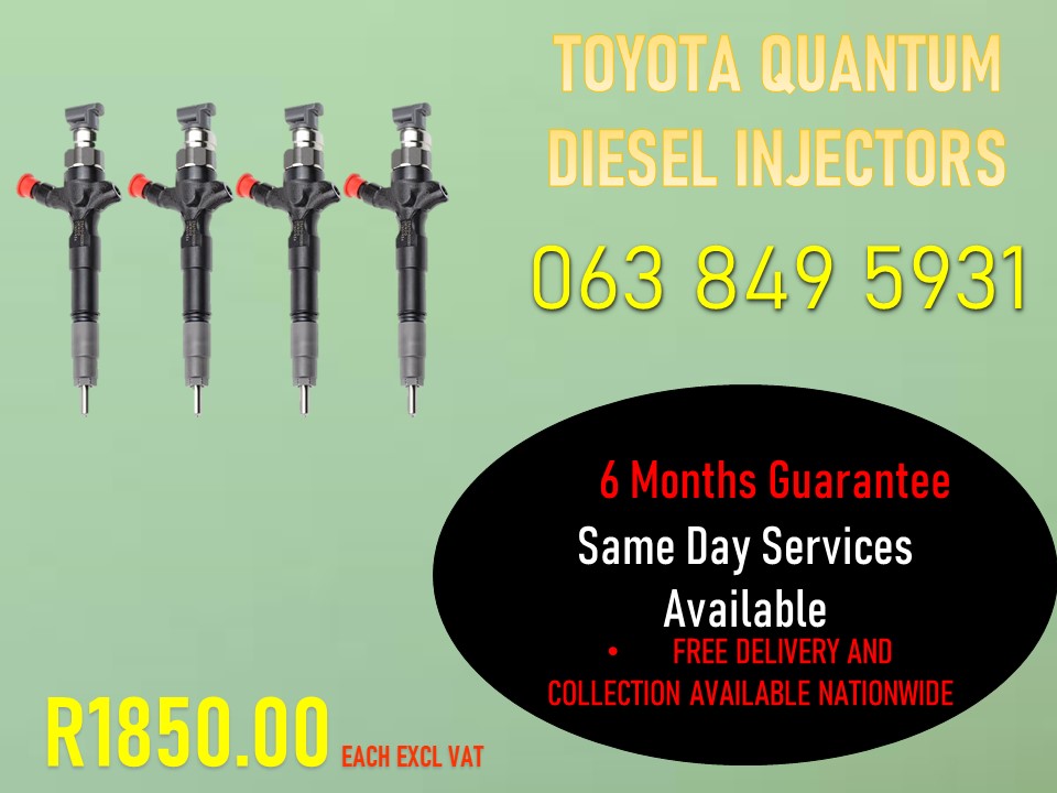 TOYOTA QUANTUM DIESEL INJECTORS HARTBEESPOORT NORTH WEST - Private Seller TOYOTA QUANTUM DIESEL INJECTORS HARTBEESPOORT NORTH WEST - Private Seller