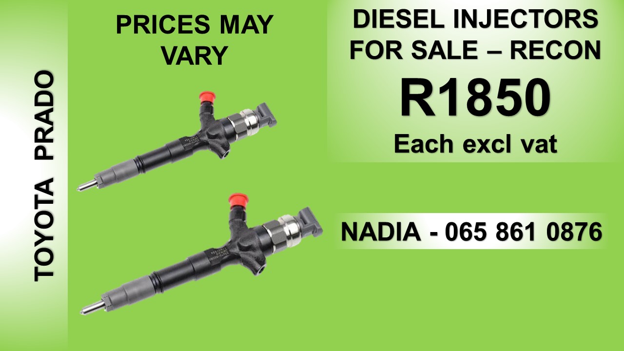 TOYOTA PRADO DIESEL INJECTORS FOR SALE OR TO RECON - Private Seller TOYOTA PRADO DIESEL INJECTORS FOR SALE OR TO RECON - Private Seller
